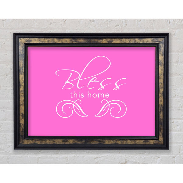 Bright Star Home Quote Bless This Home White Single Picture Frame